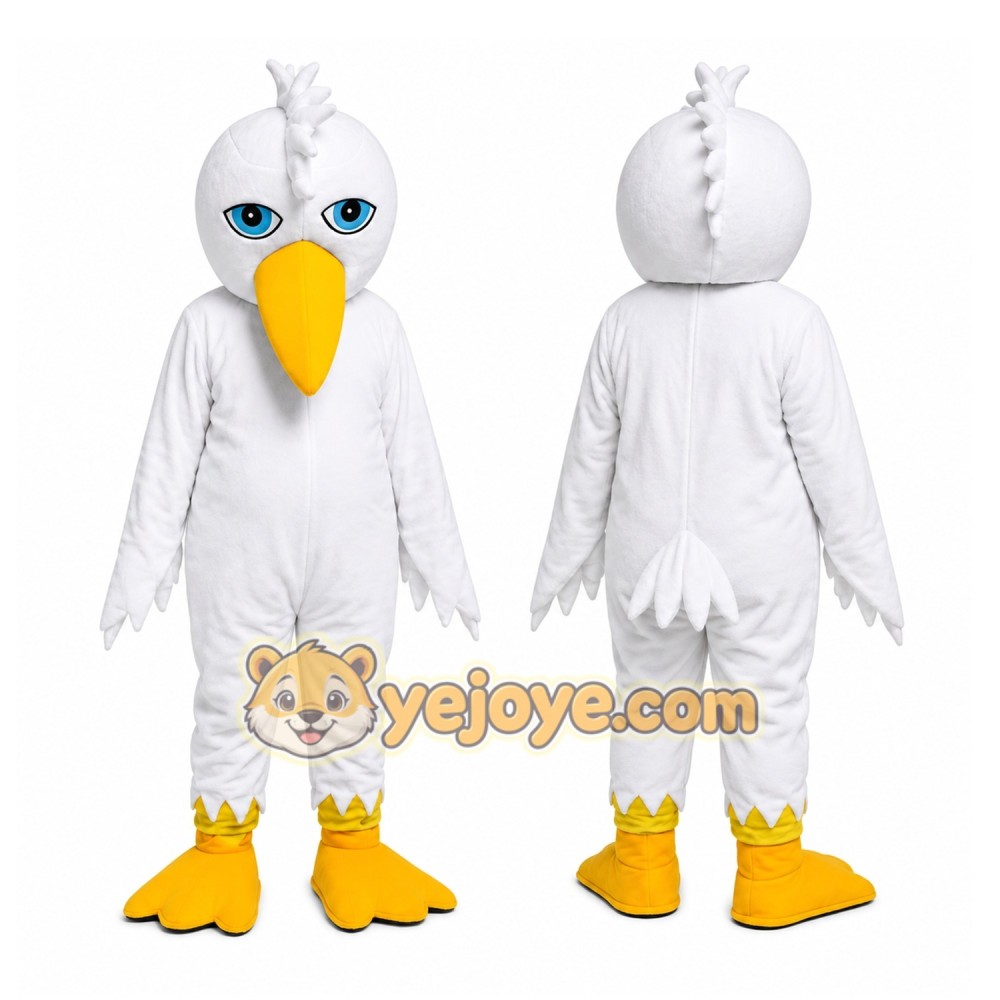 White Duck Mascot Costume White Duck Mascot Costume