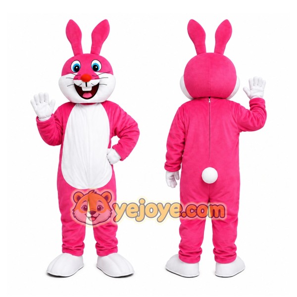 Pink Rabbit Mascot Costume