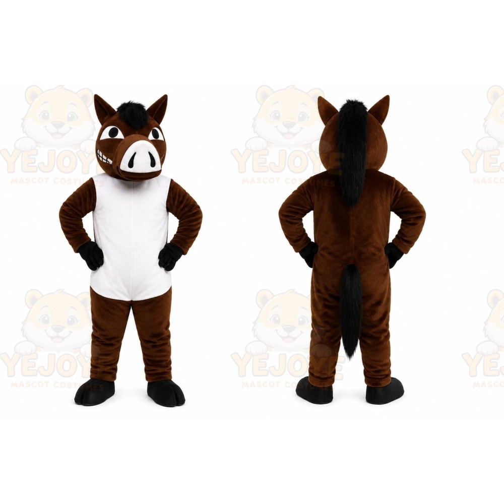 Brown Hog Mascot Costume
