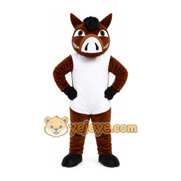 Brown Hog Mascot Costume