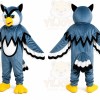 Blue Owl Bird Mascot Costume