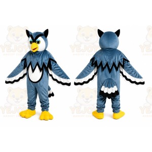 Blue Owl Bird Mascot Costume