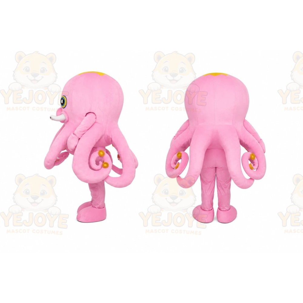 Pink Octopus Mascot Costume