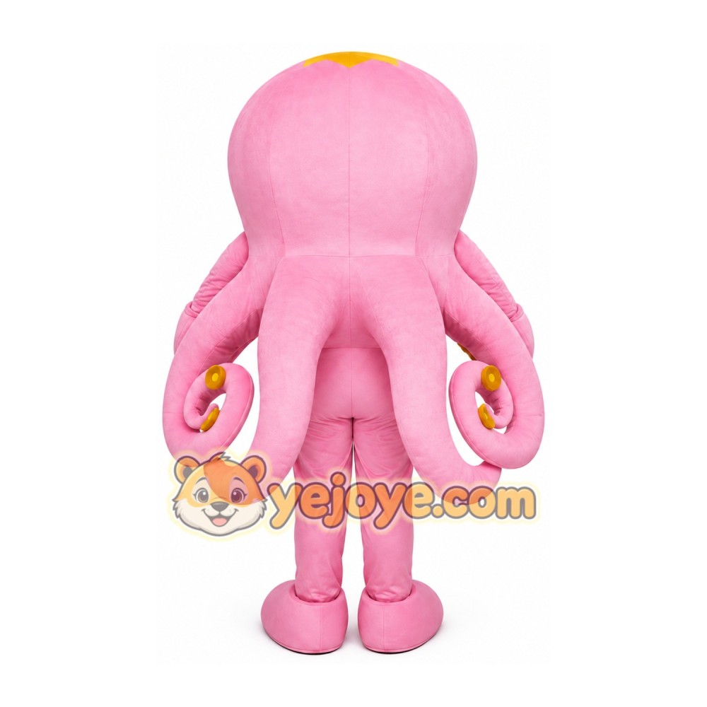 Pink Octopus Mascot Costume Pink Octopus Mascot Costume
