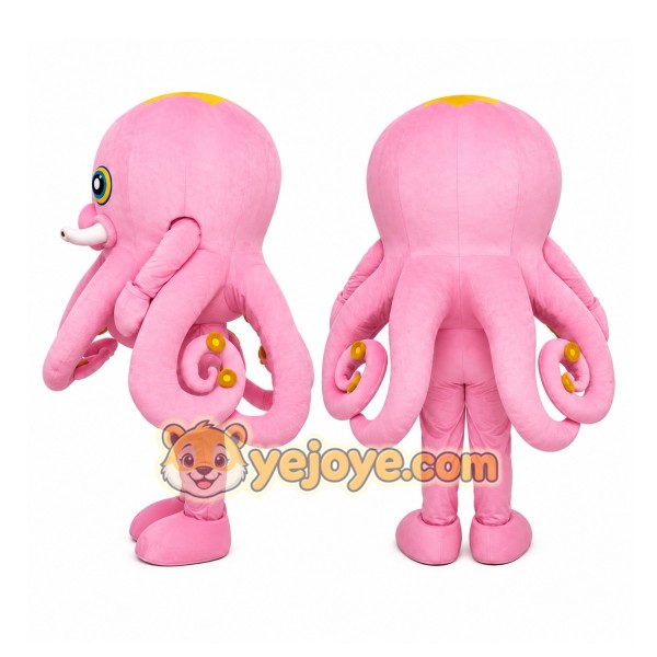 Pink Octopus Mascot Costume