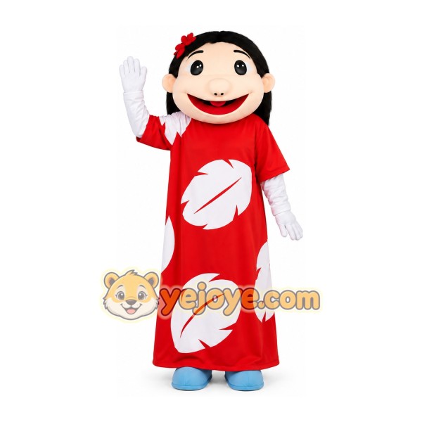 Hula Girl Mascot Costume