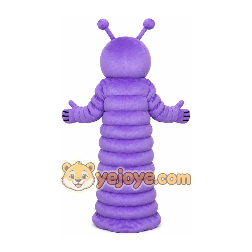 Purple Caterpillar Mascot Costume Purple Caterpillar Mascot Costume
