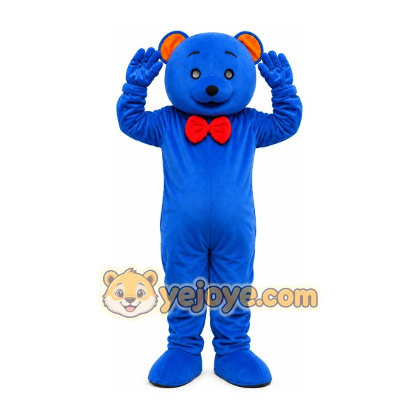 Blue Cartoon Bear Mascot Costume