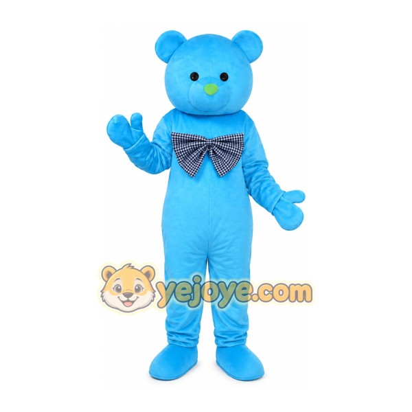 Blue Teddy Bear Mascot Costume