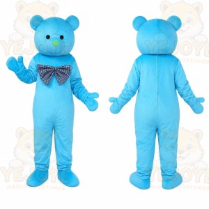 Blue Teddy Bear Mascot Costume