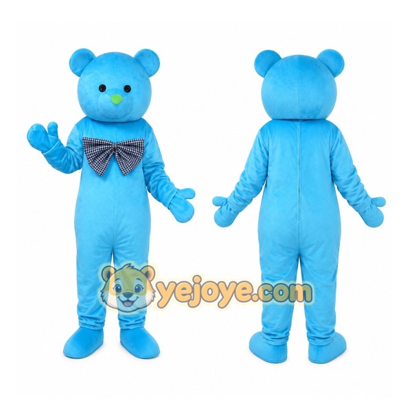 Blue Teddy Bear Mascot Costume