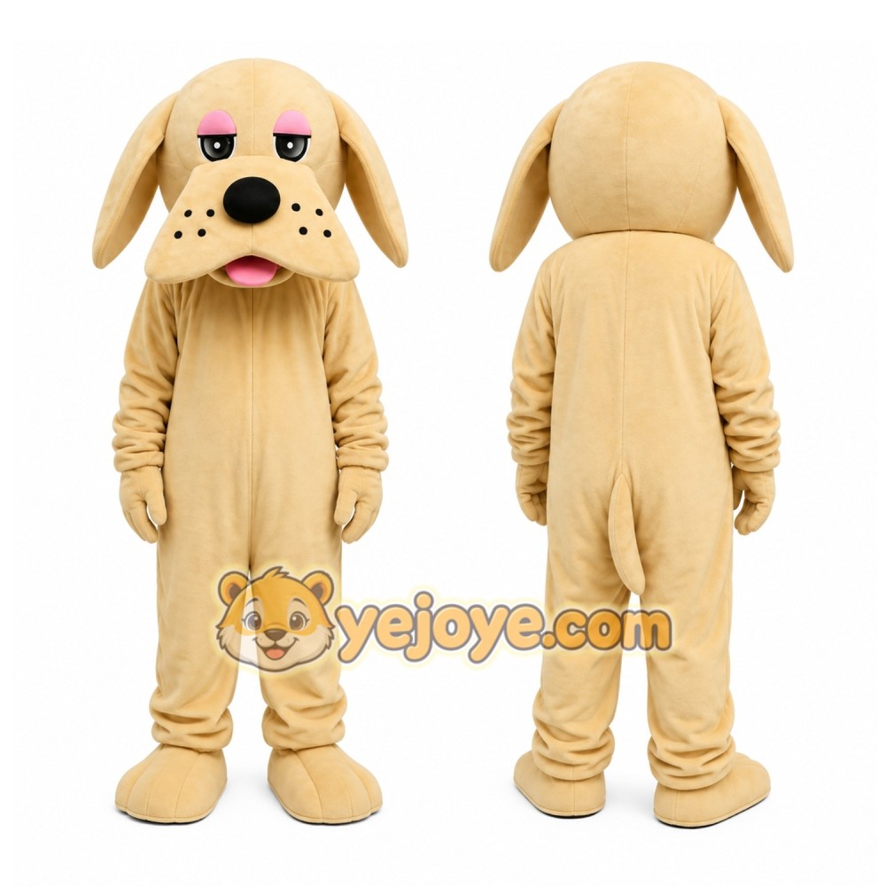 Beige Puppy Mascot Costume