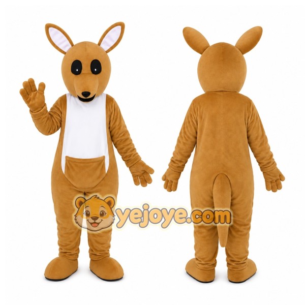 Brown Kangaroo Mascot Costume