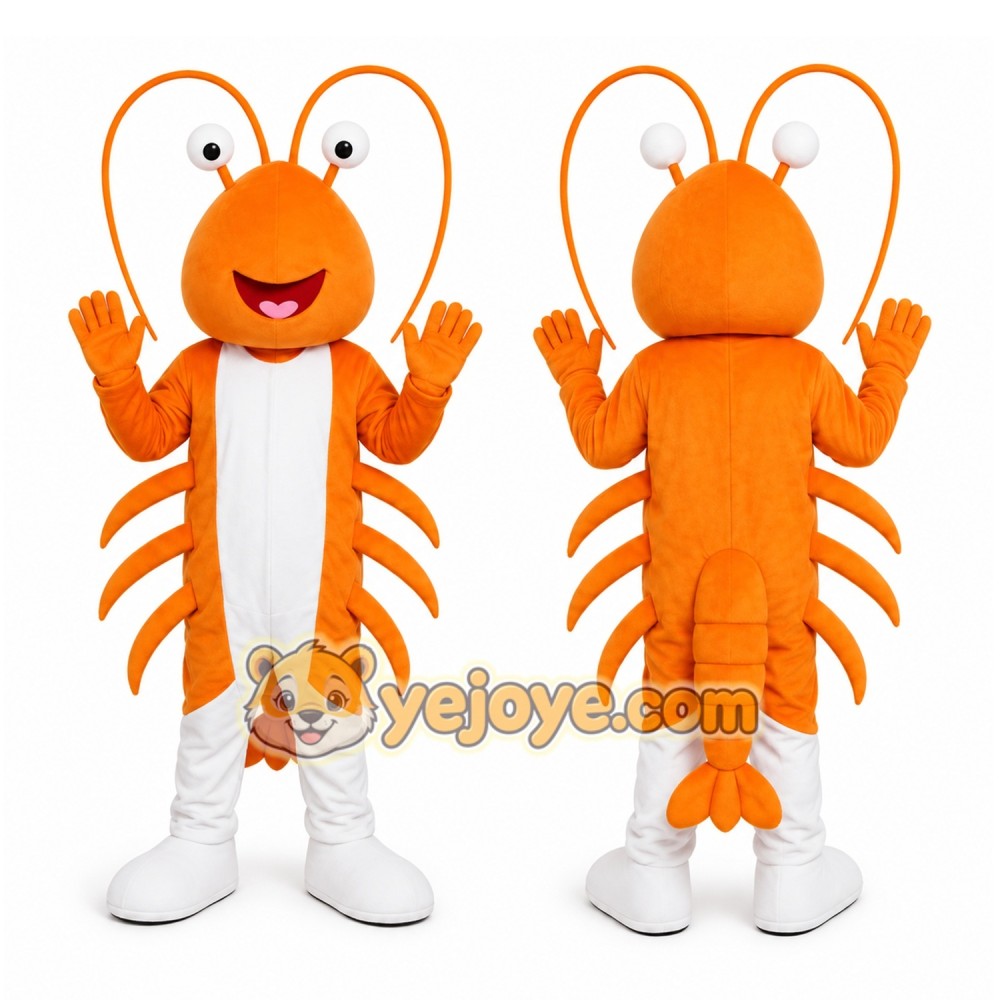 Orange Lobster Mascot Costume Orange Lobster Mascot Costume