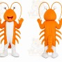 Orange Lobster Mascot Costume