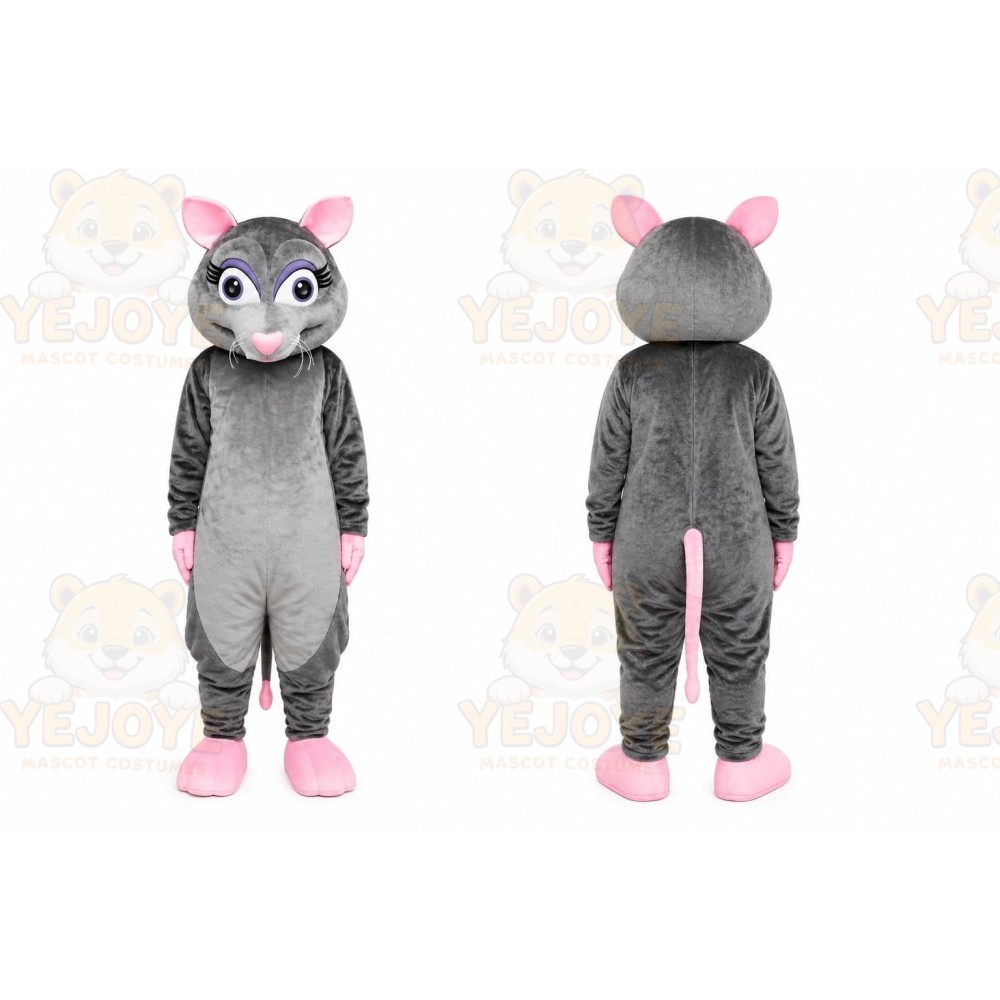 Gray Mouse Mascot Costume
