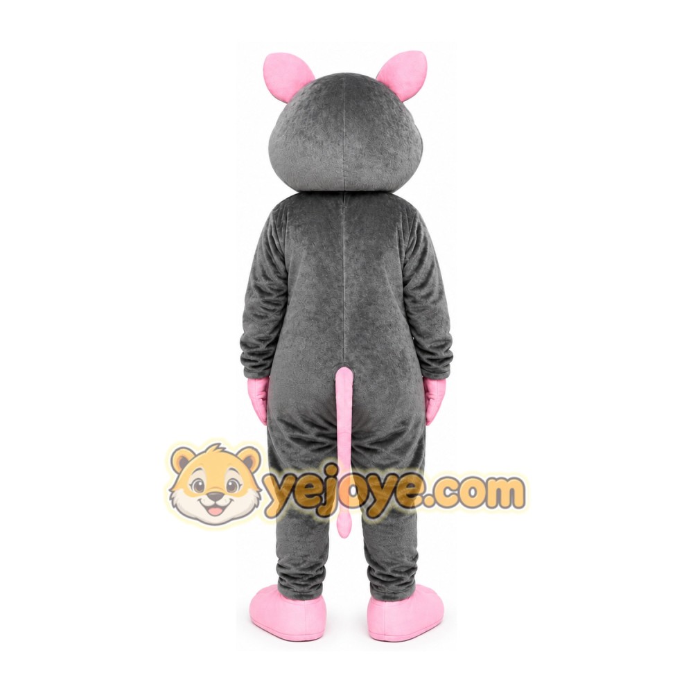 Gray Mouse Mascot Costume Gray Mouse Mascot Costume