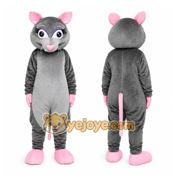 Gray Mouse Mascot Costume