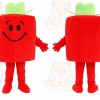 Red Gift Box Mascot Costume