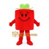 Red Gift Box Mascot Costume Red Gift Box Mascot Costume
