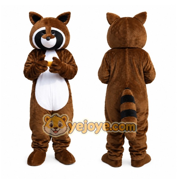Brown Raccoon Mascot Costume
