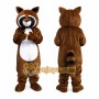 Brown Raccoon Mascot Costume