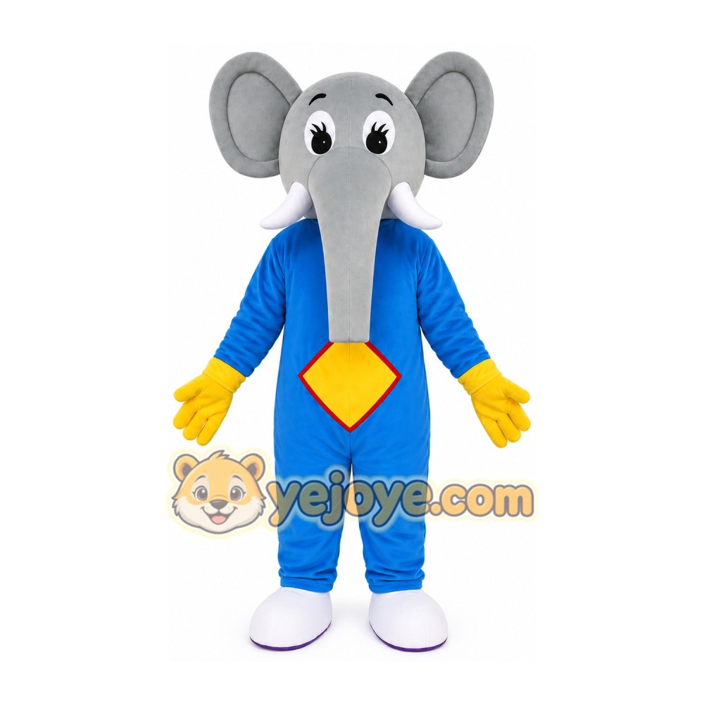 Blue Elephant Mascot Costume Blue Elephant Mascot Costume