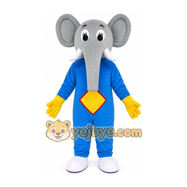 Blue Elephant Mascot Costume