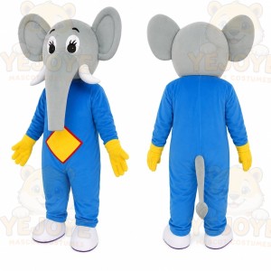 Blue Elephant Mascot Costume