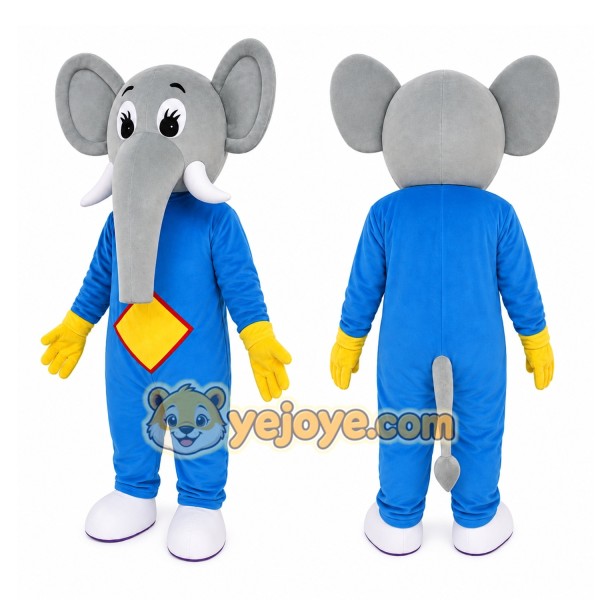 Blue Elephant Mascot Costume