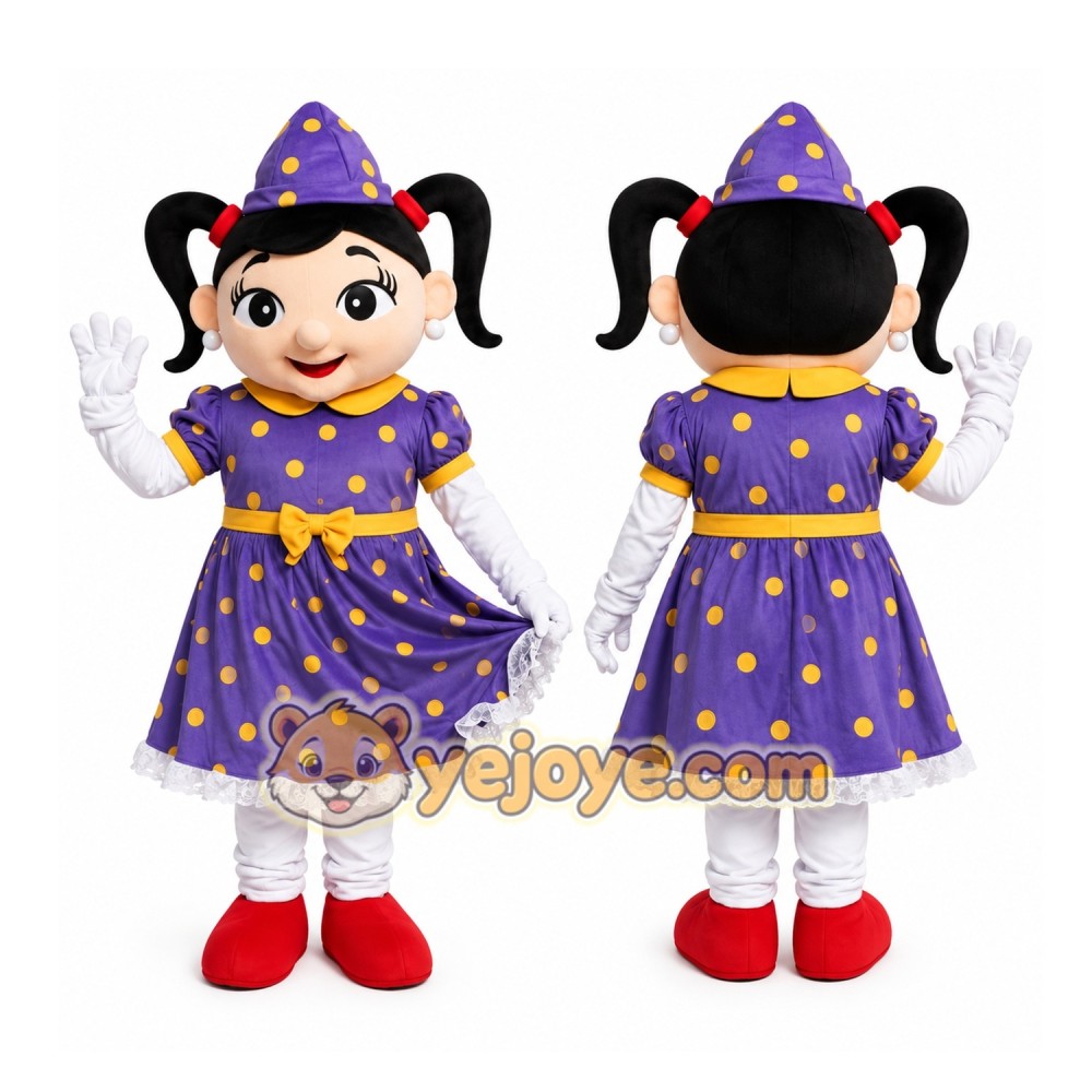 Witch Girl Mascot Costume Witch Girl Mascot Costume