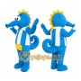 Blue Seahorse Mascot Costume