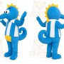 Blue Seahorse Mascot Costume