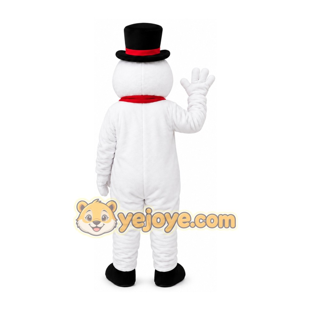 Top Hat Snowman Mascot Costume