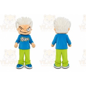 Old Scientist Boy Mascot Costume
