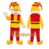 Red Yellow Elf Mascot Costume