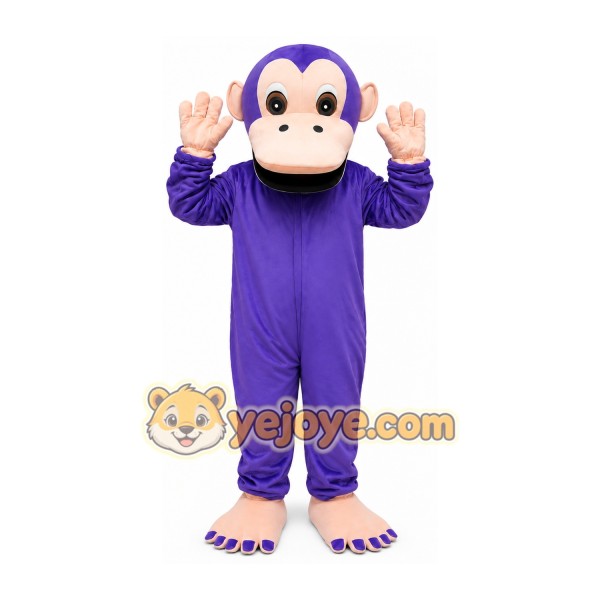 Purple Monkey Mascot Costume Purple Monkey Mascot Costume
