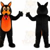 Black Orange Fox Mascot Costume