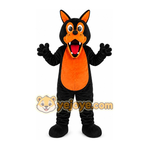 Black Orange Fox Mascot Costume Black Orange Fox Mascot Costume