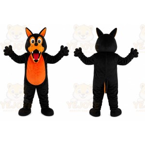 Black Orange Fox Mascot Costume
