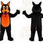 Black Orange Fox Mascot Costume
