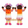 Orange Dress Girl Mascot Costume Orange Dress Girl Mascot Costume