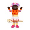 Orange Dress Girl Mascot Costume Orange Dress Girl Mascot Costume