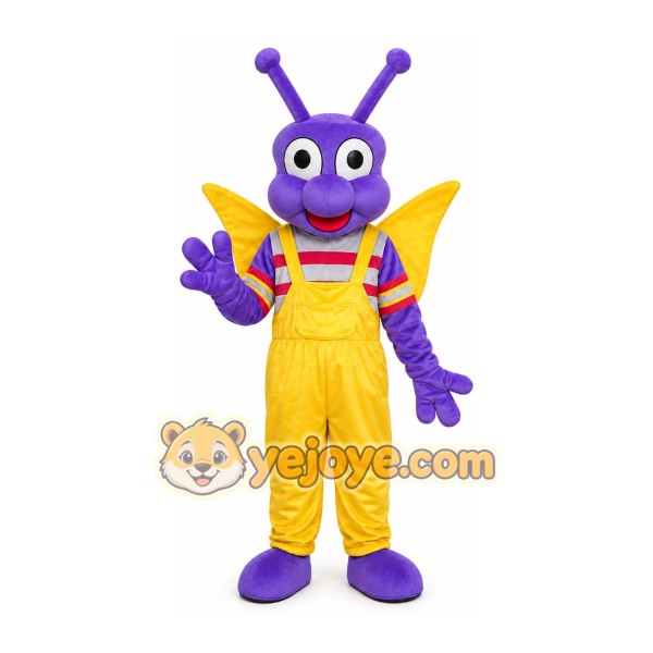 Purple Bug Mascot Costume Purple Bug Mascot Costume