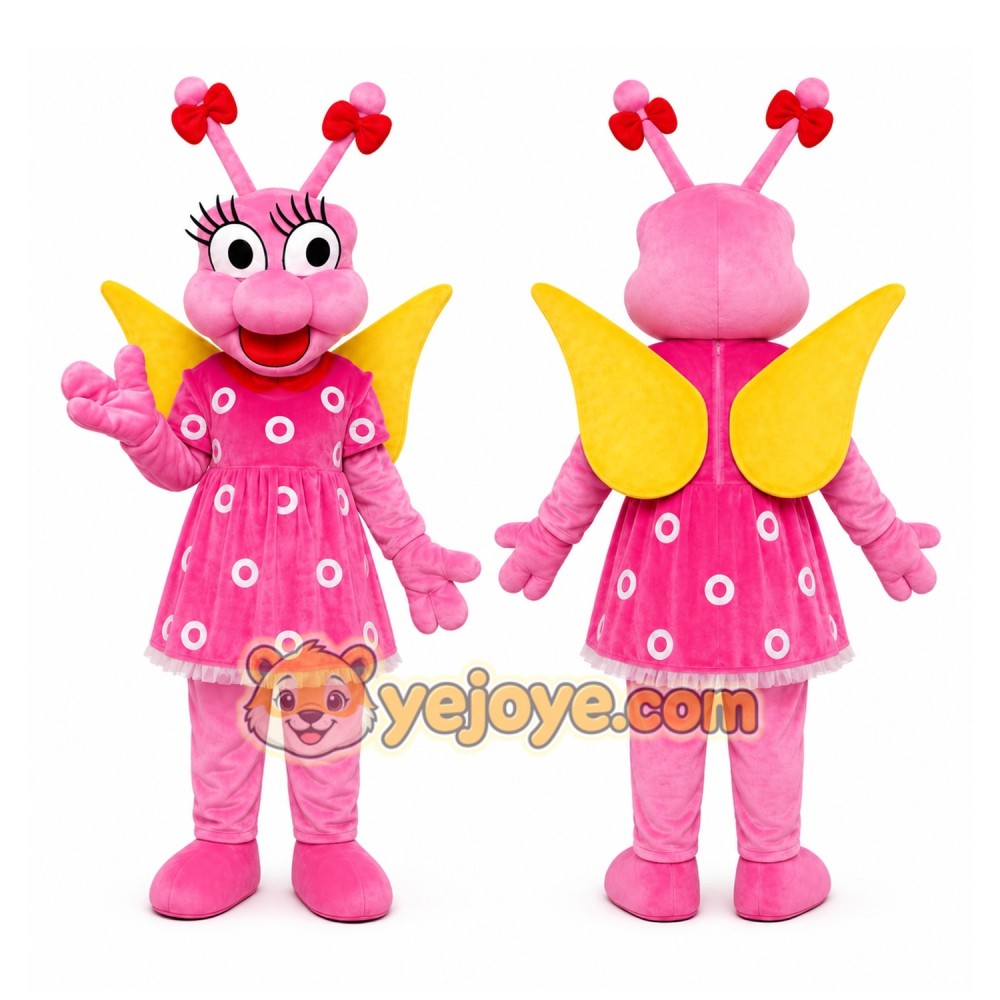 Pink Ladybug Mascot Costume Pink Ladybug Mascot Costume