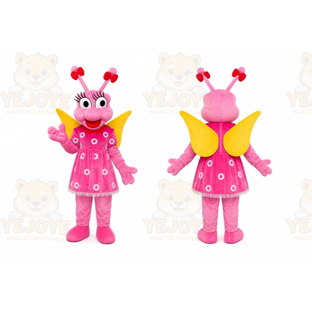 Pink Ladybug Mascot Costume