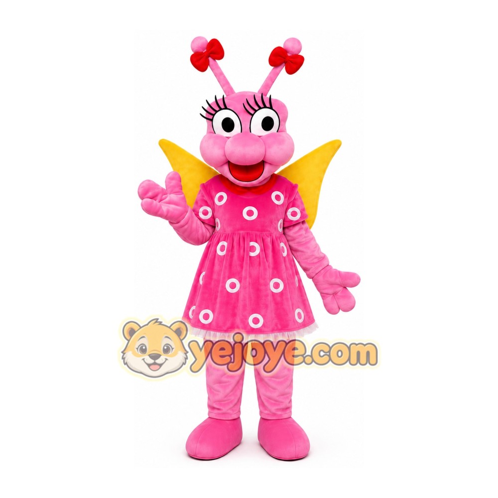 Pink Ladybug Mascot Costume Pink Ladybug Mascot Costume