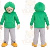 Green Hoodie Boy Mascot Costume