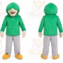 Green Hoodie Boy Mascot Costume