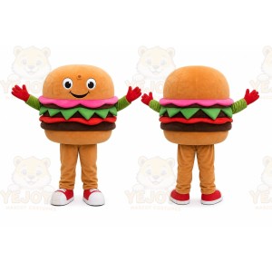 Happy Hamburger Mascot Costume